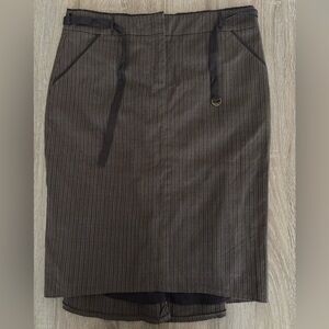 BCBGMAXAZRIA BROWN STRIPE SKIRT